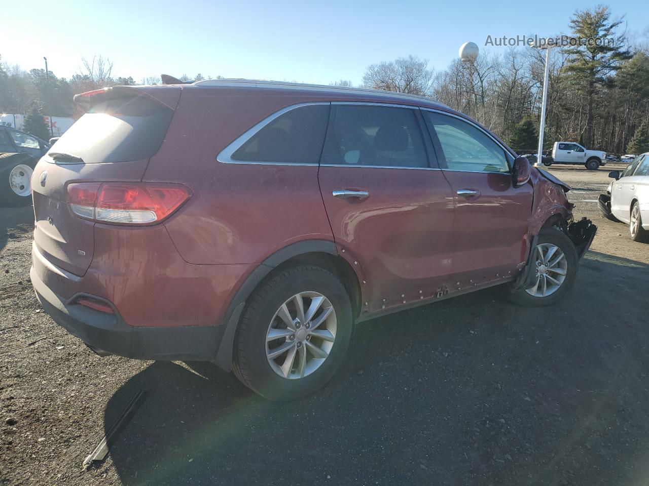 2018 Kia Sorento Lx Red vin: 5XYPGDA33JG368503