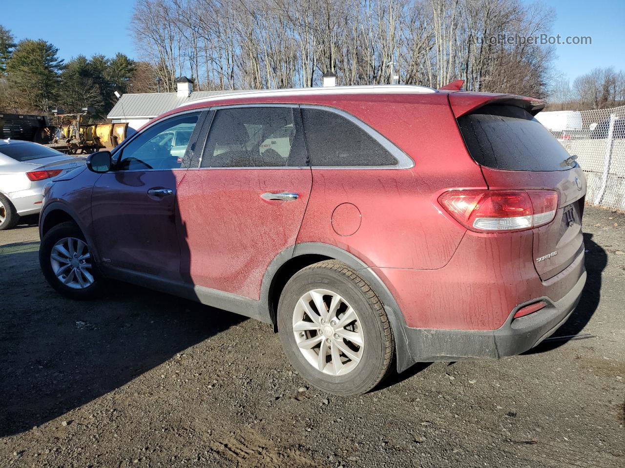 2018 Kia Sorento Lx Red vin: 5XYPGDA33JG368503