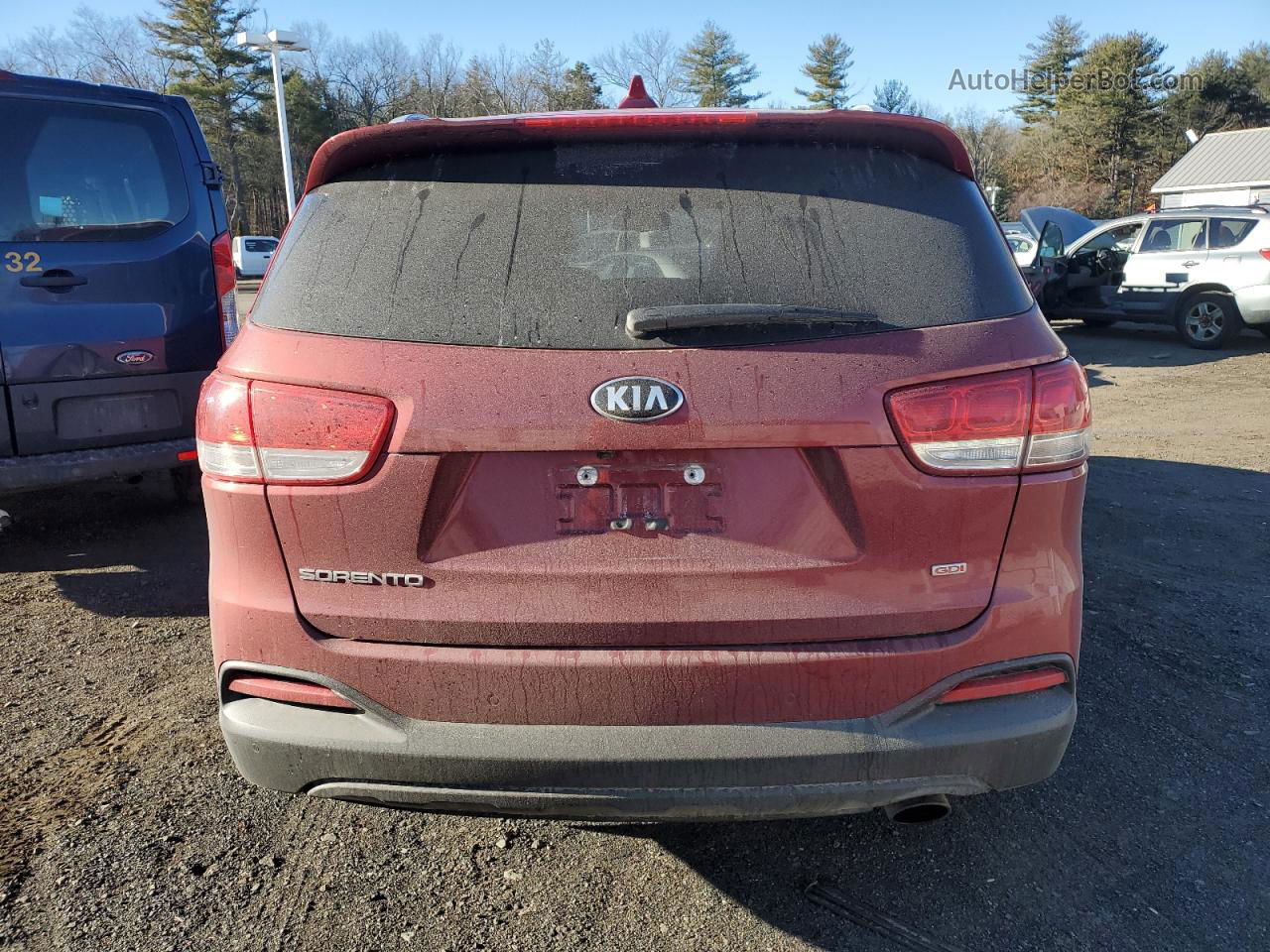 2018 Kia Sorento Lx Red vin: 5XYPGDA33JG368503