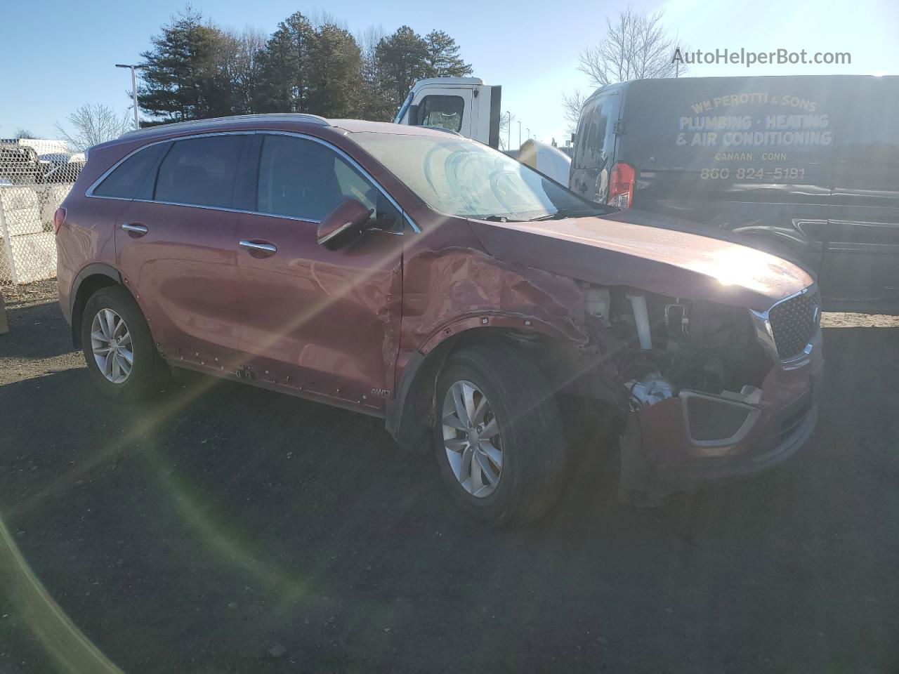 2018 Kia Sorento Lx Red vin: 5XYPGDA33JG368503