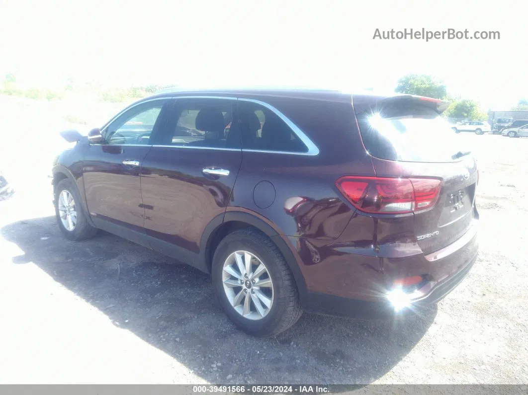 2020 Kia Sorento 2.4l Lx Темно-бордовый vin: 5XYPGDA33LG623427