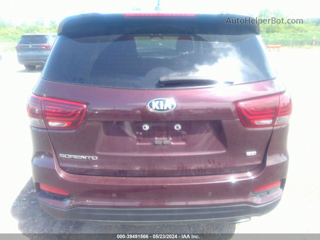 2020 Kia Sorento 2.4l Lx Темно-бордовый vin: 5XYPGDA33LG623427