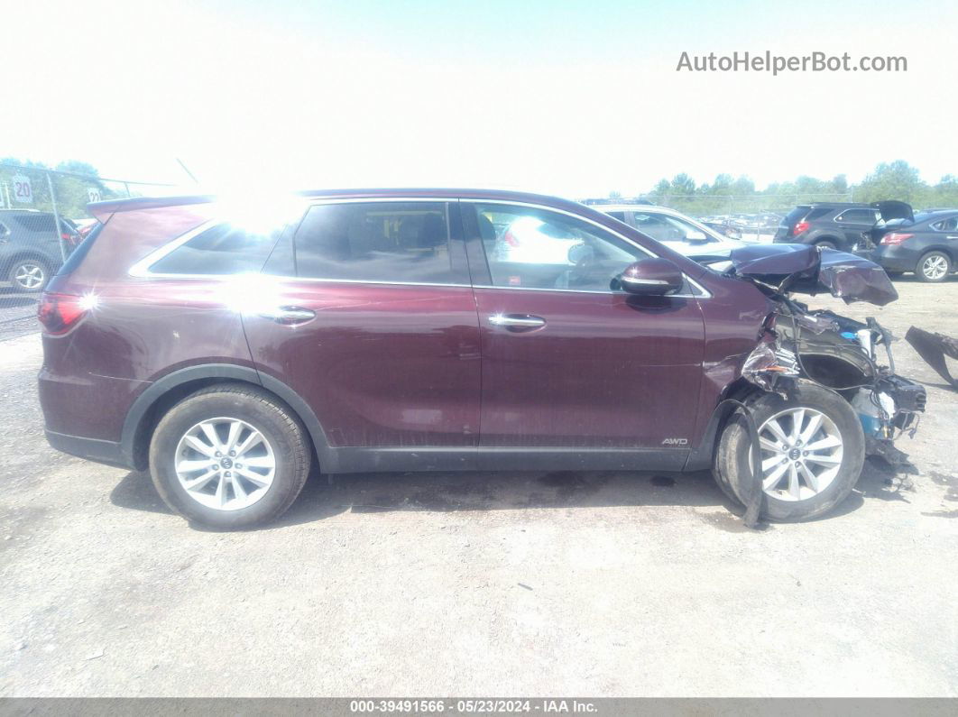 2020 Kia Sorento 2.4l Lx Maroon vin: 5XYPGDA33LG623427