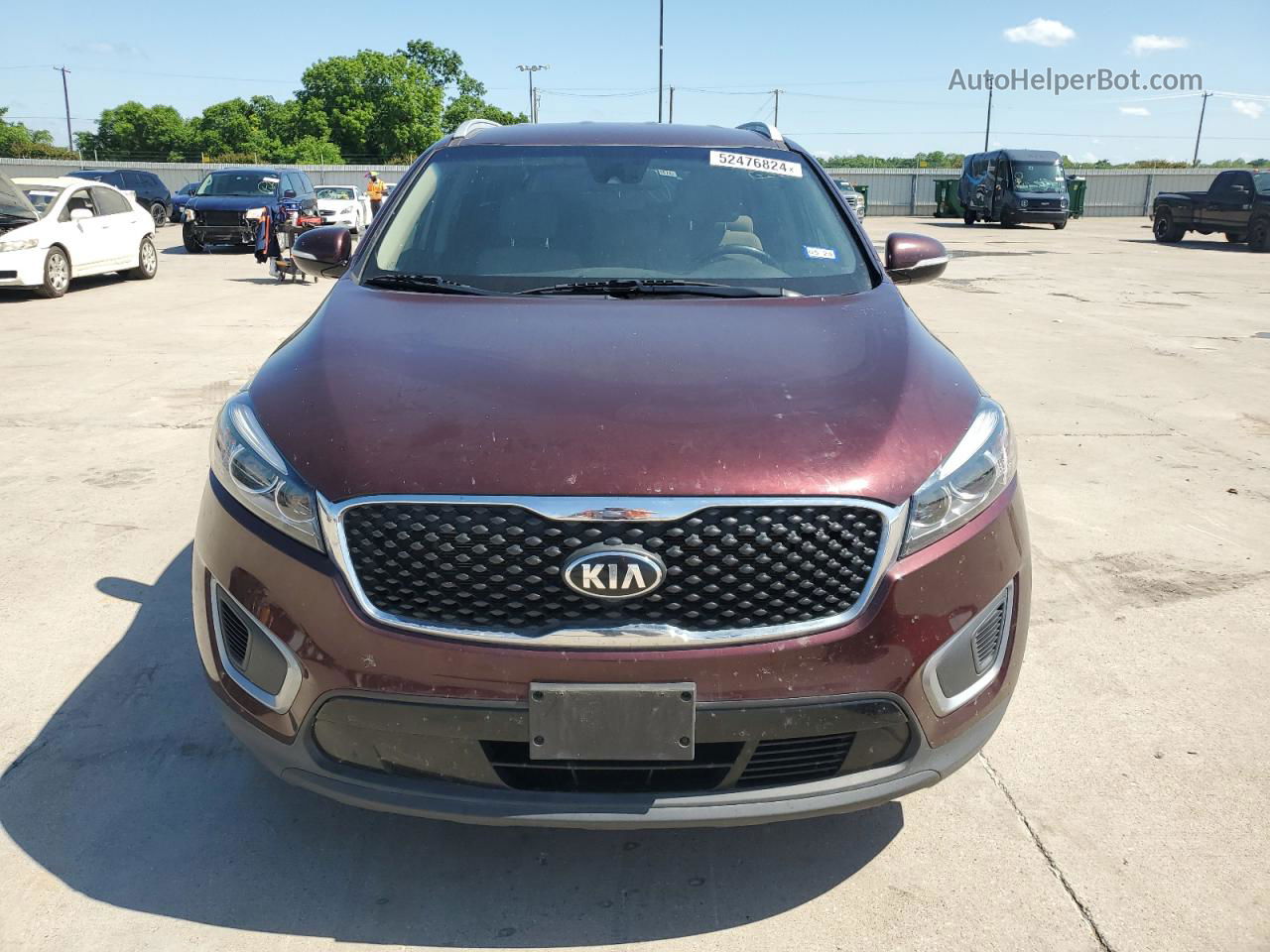 2017 Kia Sorento Lx Burgundy vin: 5XYPGDA34HG247179