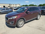 2017 Kia Sorento Lx Burgundy vin: 5XYPGDA34HG247179