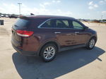 2017 Kia Sorento Lx Burgundy vin: 5XYPGDA34HG247179