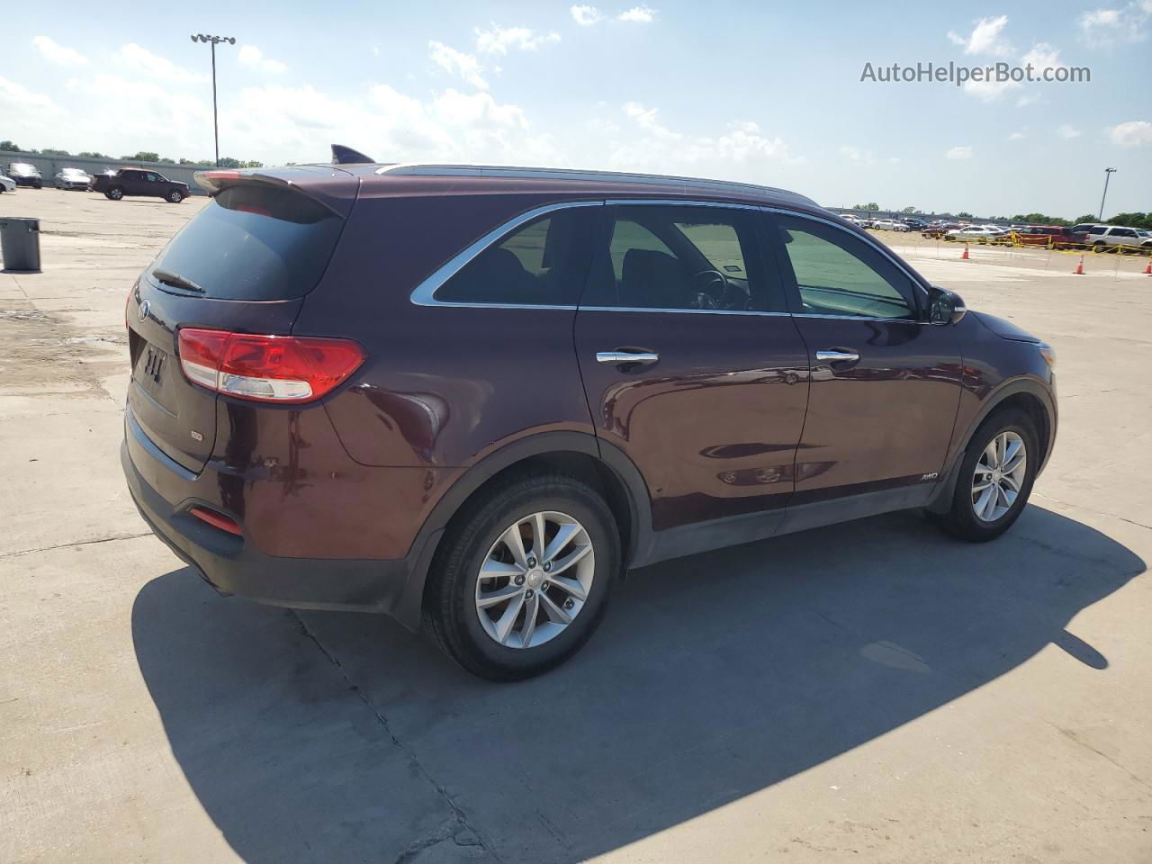 2017 Kia Sorento Lx Бордовый vin: 5XYPGDA34HG247179