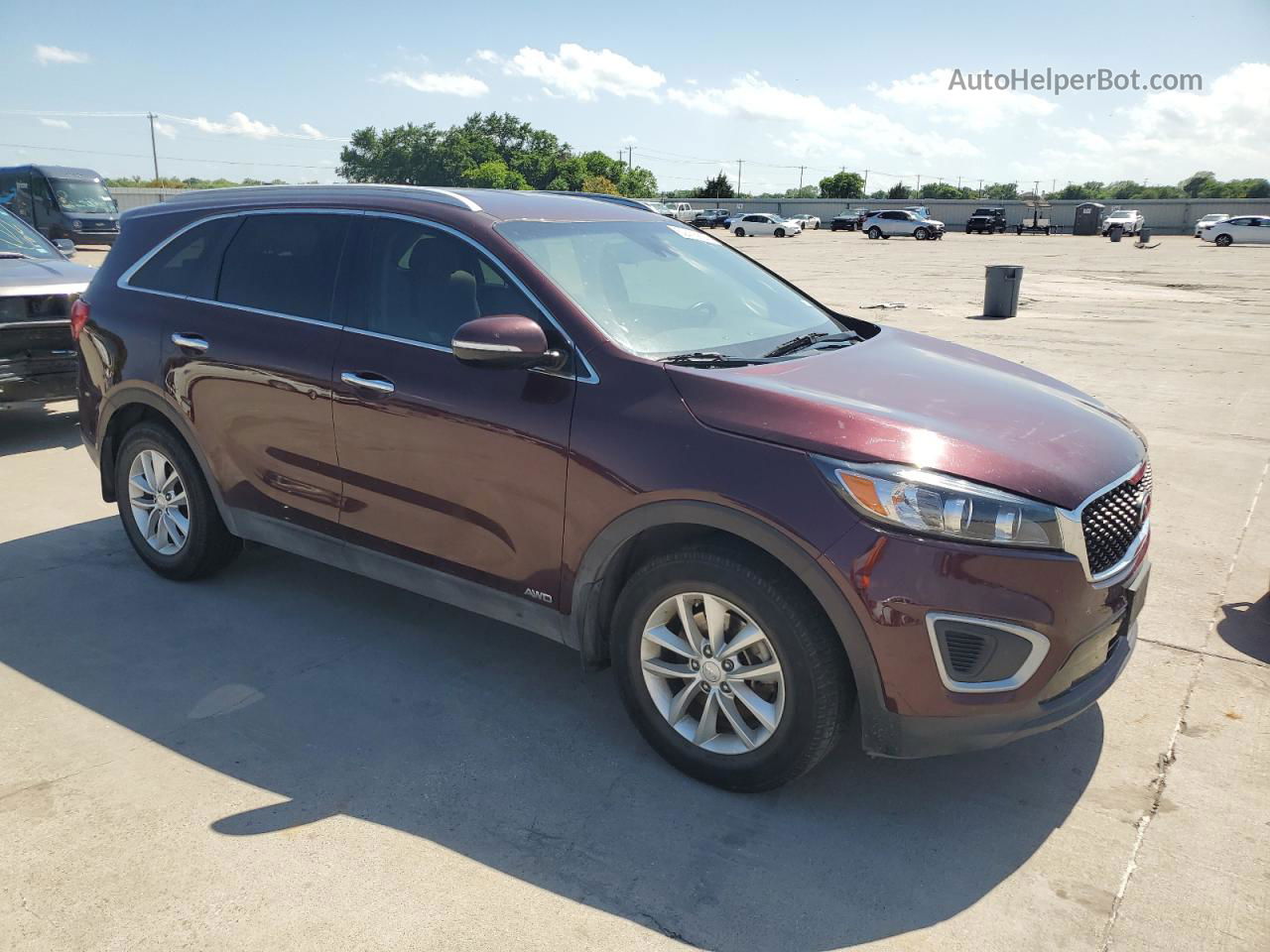 2017 Kia Sorento Lx Бордовый vin: 5XYPGDA34HG247179