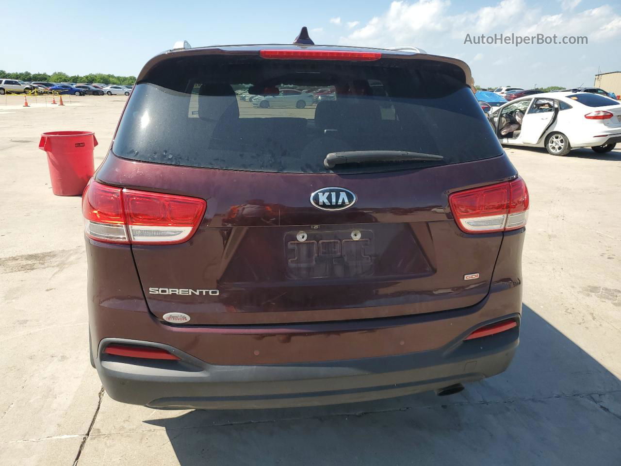 2017 Kia Sorento Lx Burgundy vin: 5XYPGDA34HG247179