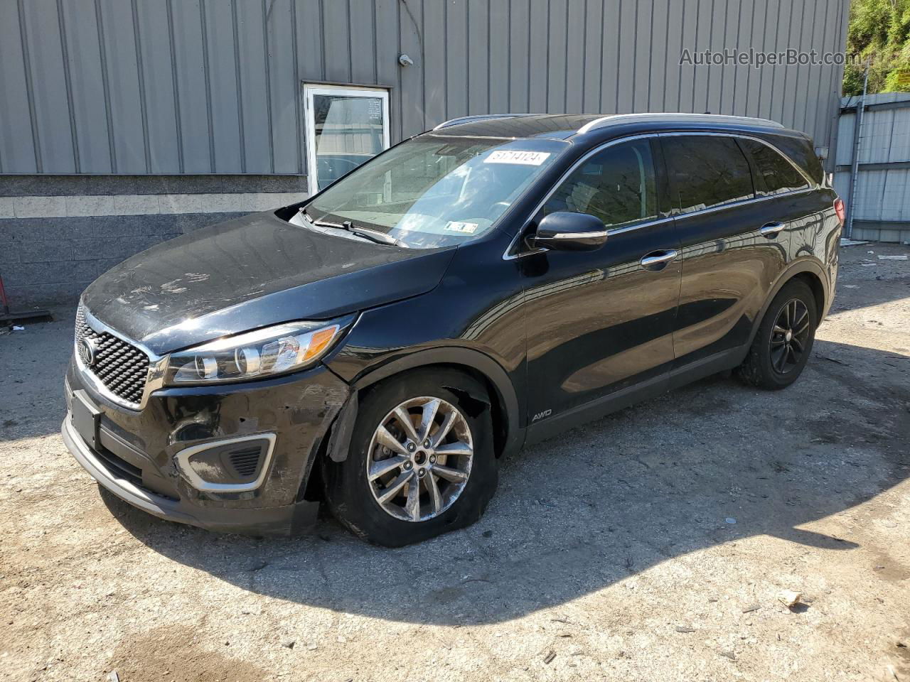 2017 Kia Sorento Lx Черный vin: 5XYPGDA34HG289626