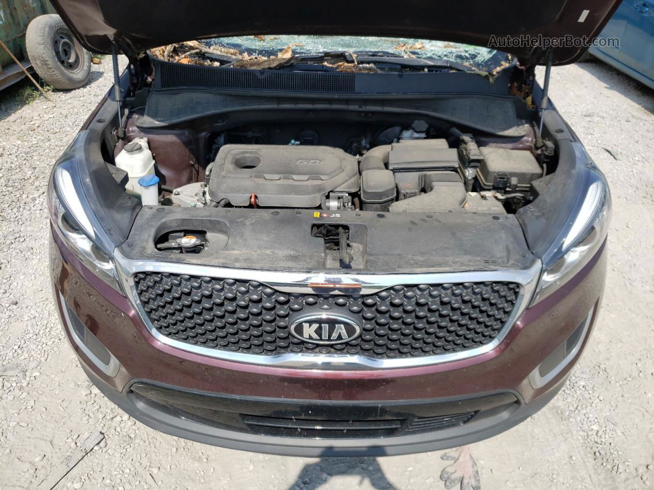 2018 Kia Sorento Lx Бордовый vin: 5XYPGDA34JG414436