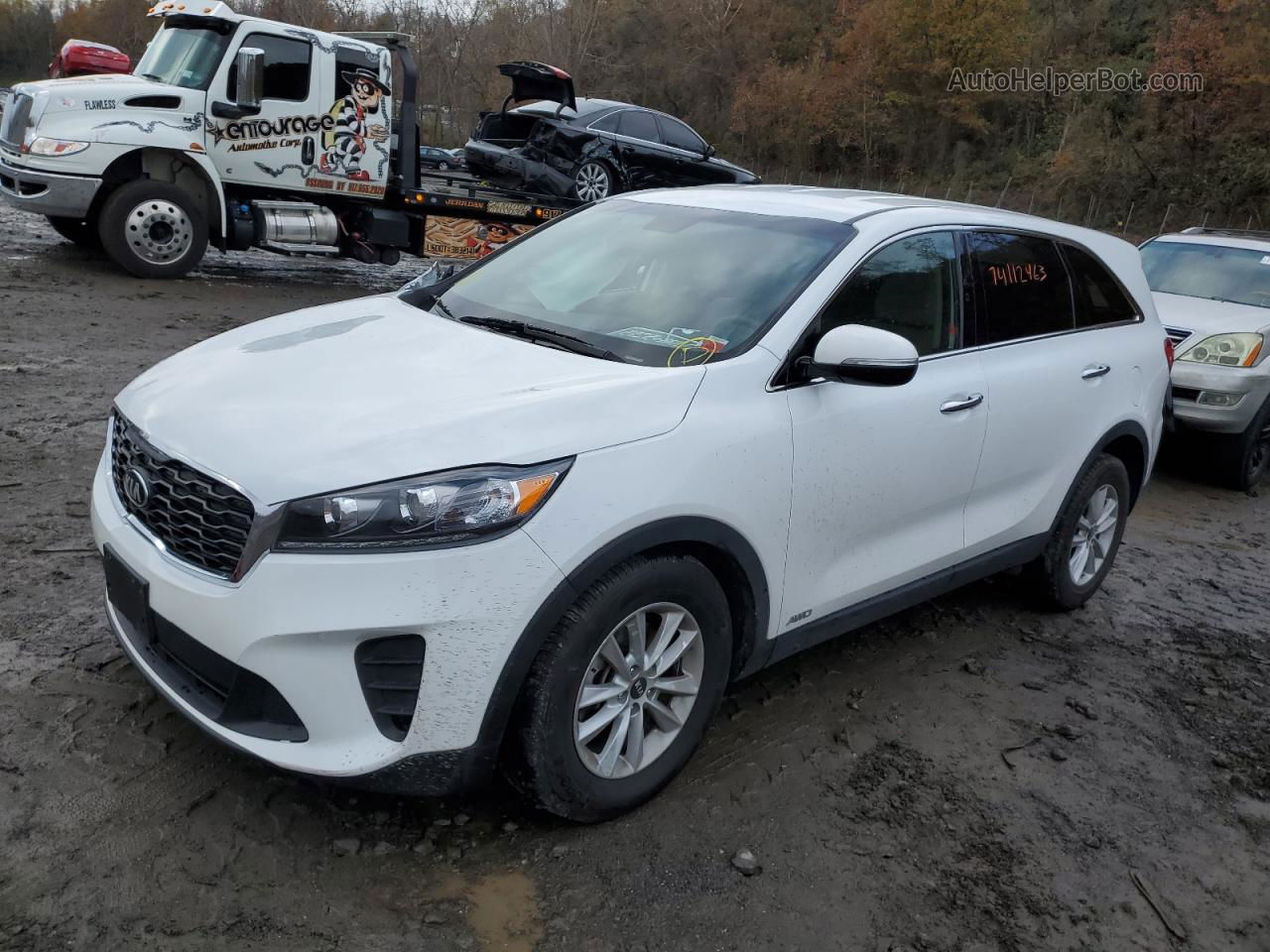 2020 Kia Sorento L White vin: 5XYPGDA34LG653505