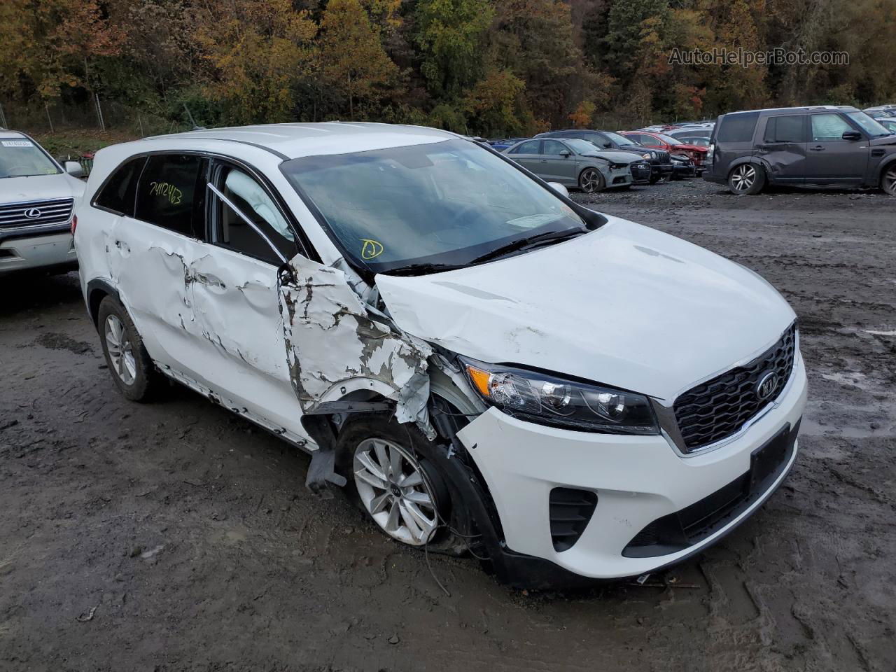 2020 Kia Sorento L White vin: 5XYPGDA34LG653505