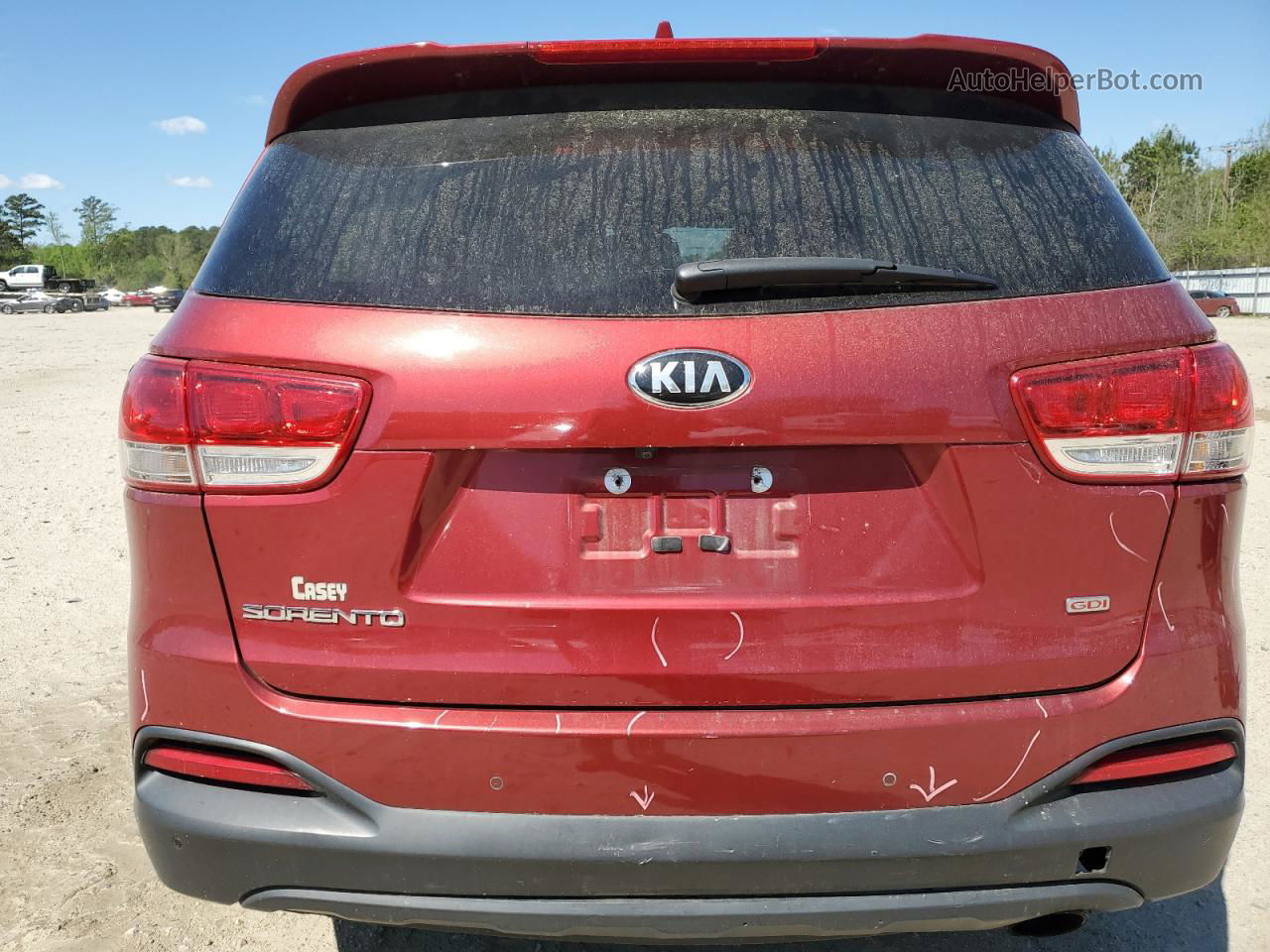 2017 Kia Sorento Lx Burgundy vin: 5XYPGDA35HG238975