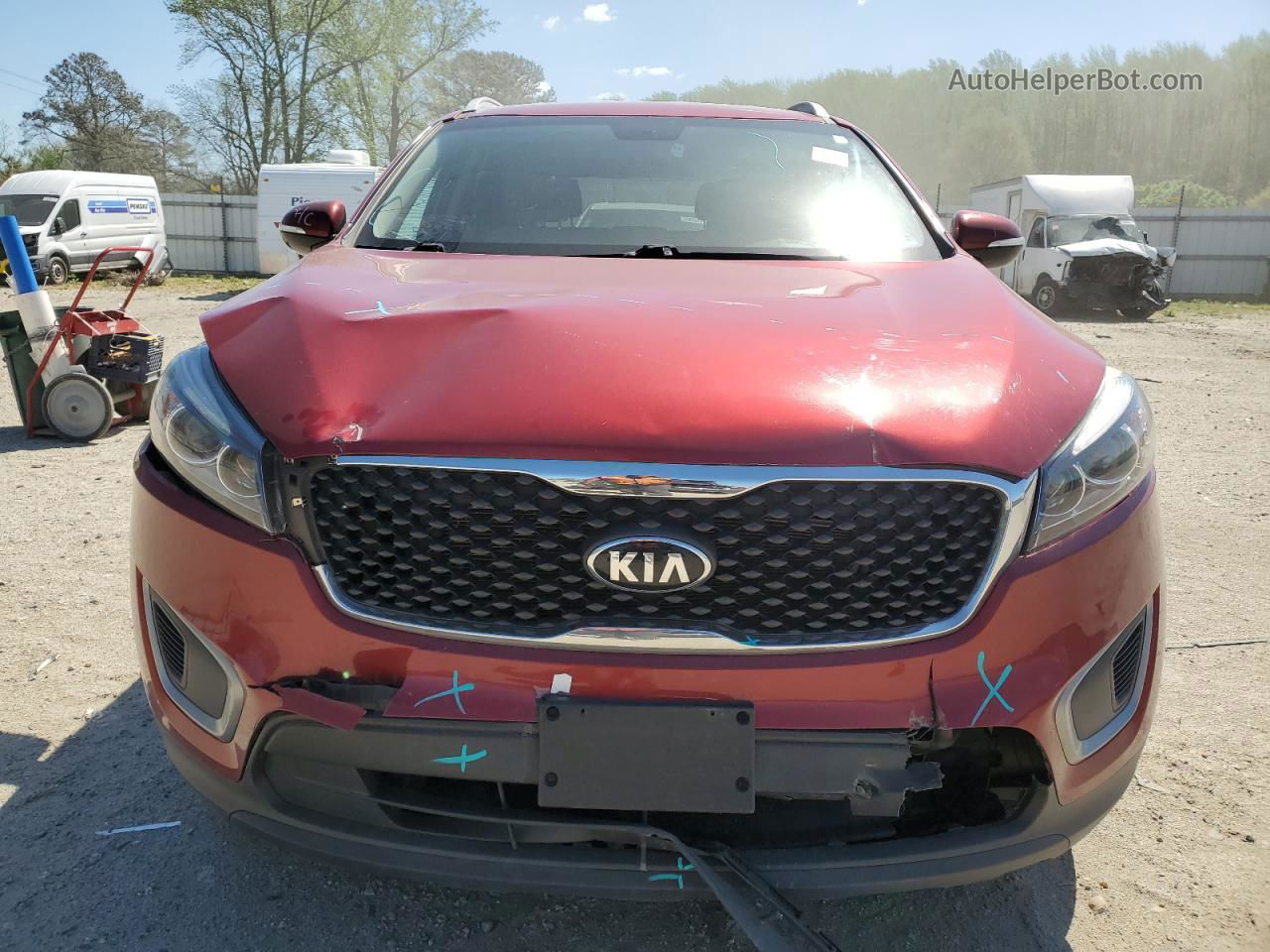 2017 Kia Sorento Lx Burgundy vin: 5XYPGDA35HG238975