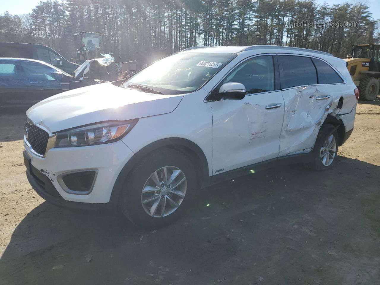 2018 Kia Sorento Lx Белый vin: 5XYPGDA35JG351430