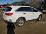 2018 Kia Sorento Lx White vin: 5XYPGDA35JG351430