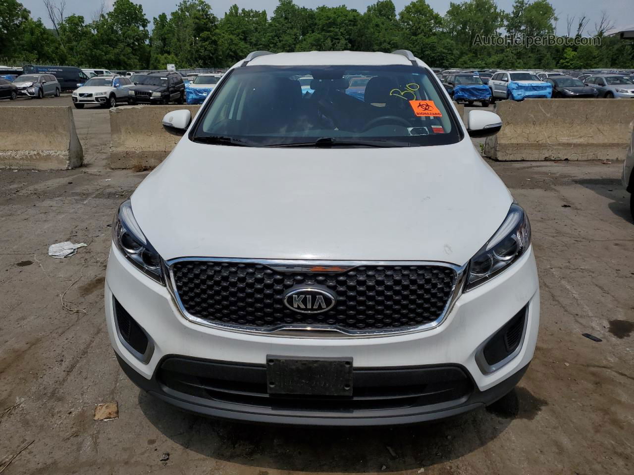 2018 Kia Sorento Lx White vin: 5XYPGDA35JG407690