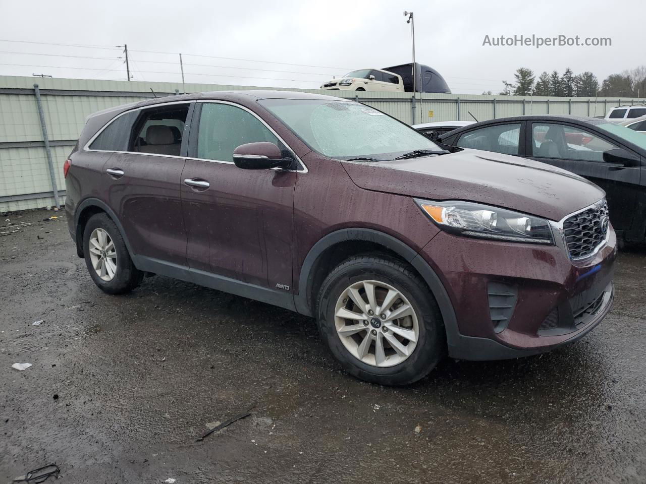 2020 Kia Sorento L Burgundy vin: 5XYPGDA35LG627219