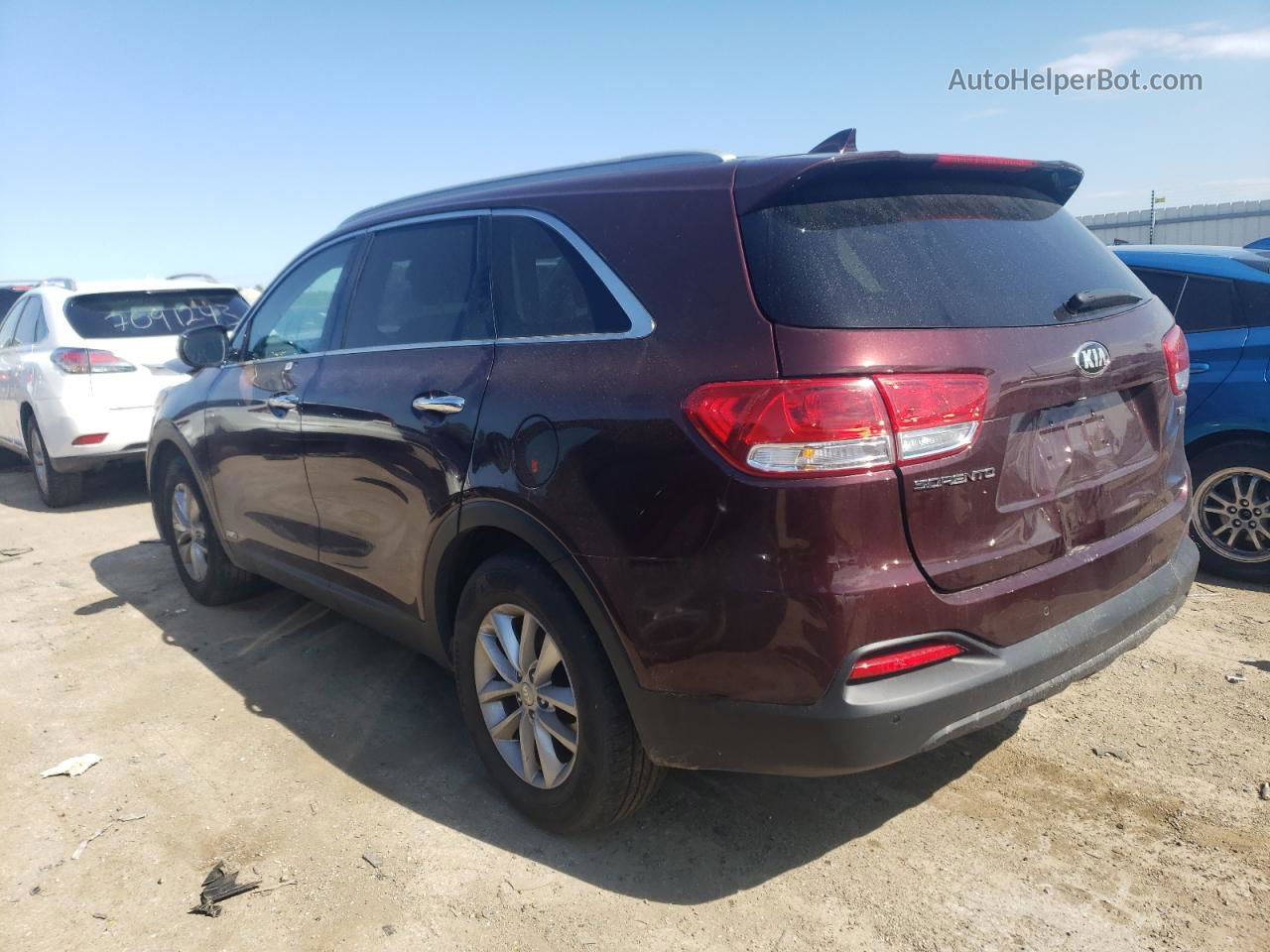 2017 Kia Sorento Lx Burgundy vin: 5XYPGDA36HG324151