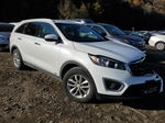 2018 Kia Sorento Lx White vin: 5XYPGDA36JG340632