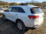 2018 Kia Sorento Lx White vin: 5XYPGDA36JG340632