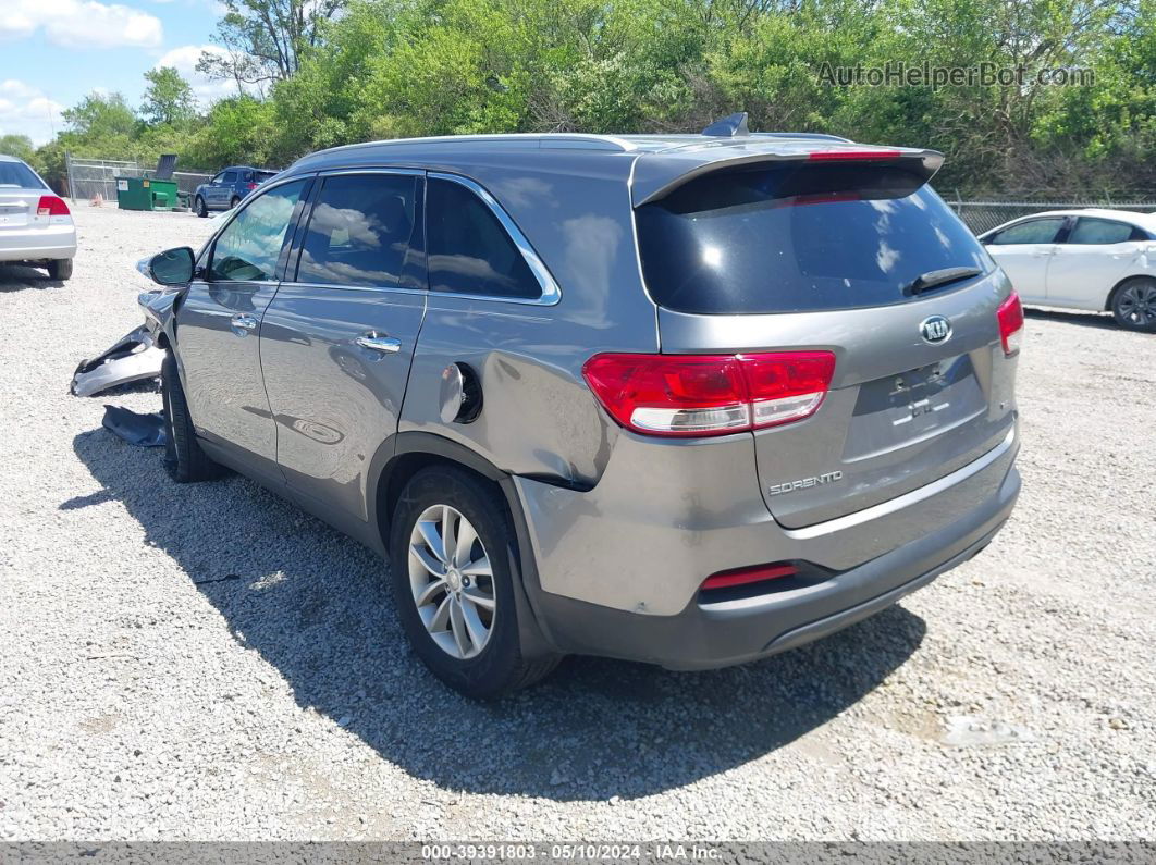 2018 Kia Sorento 2.4l Lx Gray vin: 5XYPGDA36JG344048