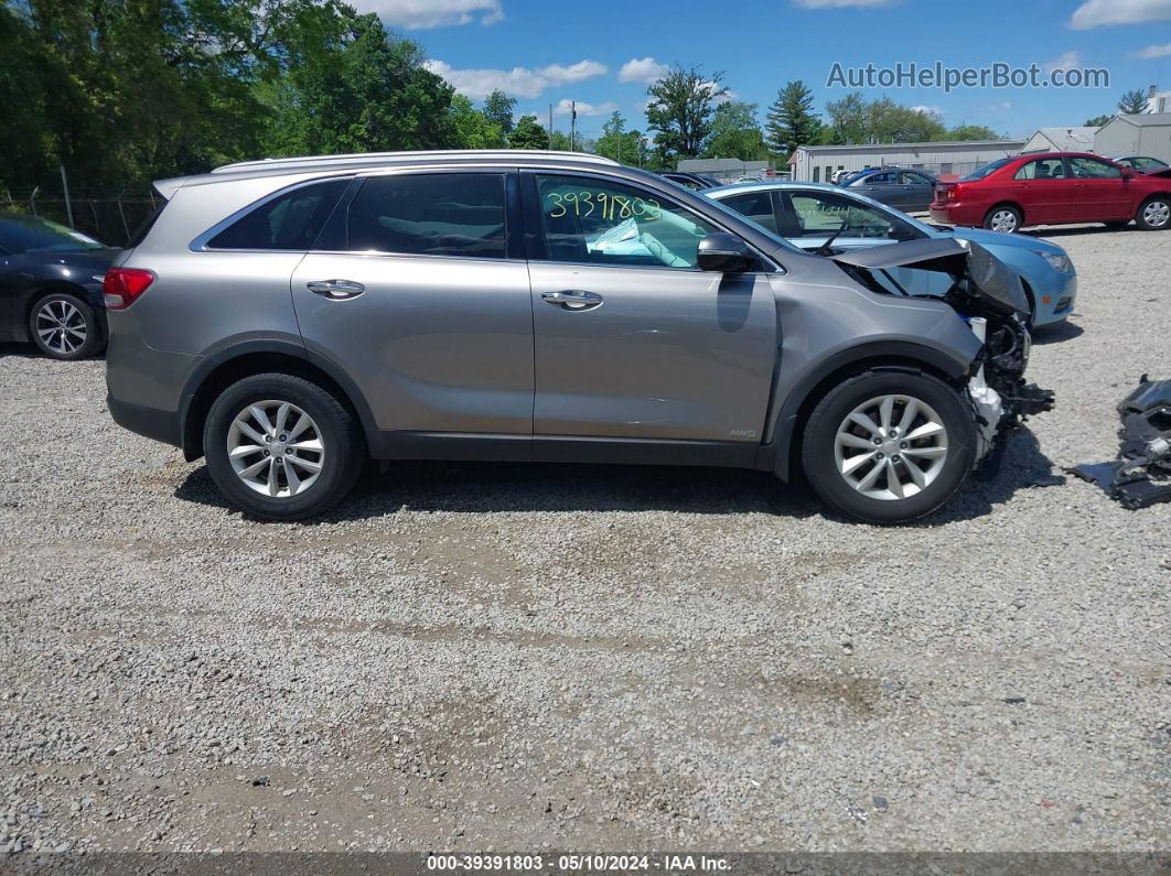 2018 Kia Sorento 2.4l Lx Gray vin: 5XYPGDA36JG344048