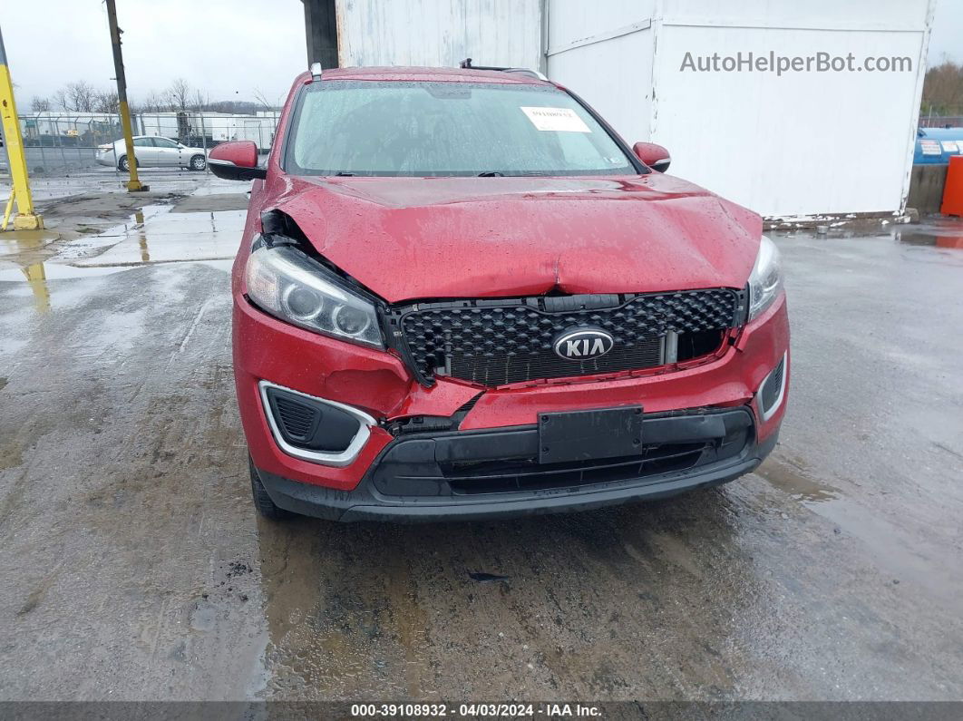 2018 Kia Sorento 2.4l Lx Red vin: 5XYPGDA36JG392536