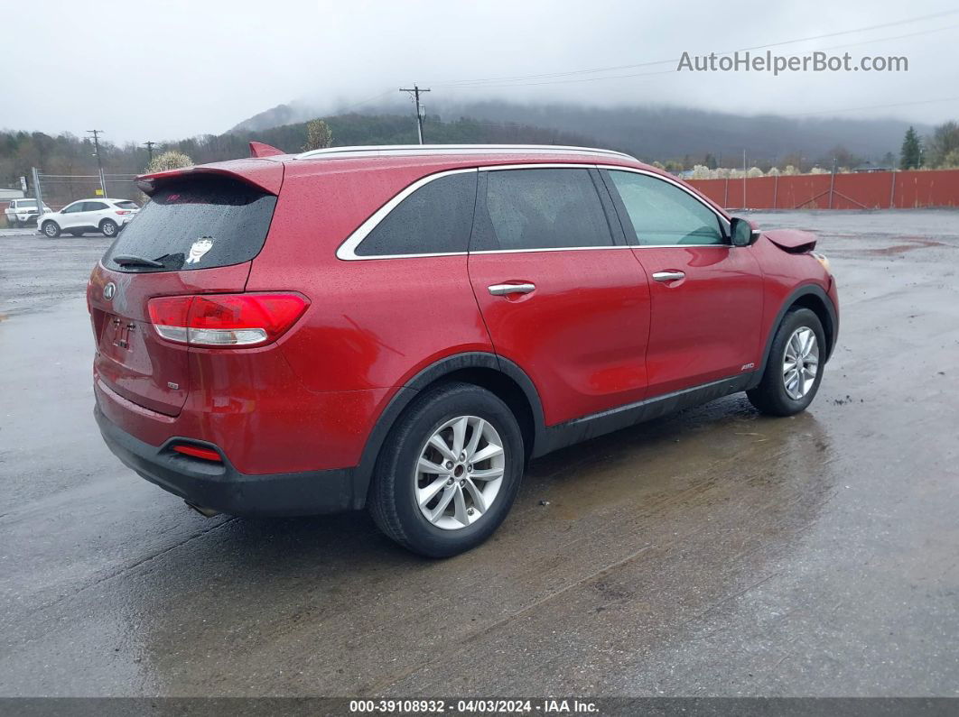 2018 Kia Sorento 2.4l Lx Красный vin: 5XYPGDA36JG392536