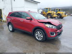 2018 Kia Sorento 2.4l Lx Red vin: 5XYPGDA36JG392536