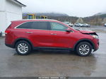 2018 Kia Sorento 2.4l Lx Red vin: 5XYPGDA36JG392536