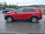 2018 Kia Sorento 2.4l Lx Red vin: 5XYPGDA36JG392536