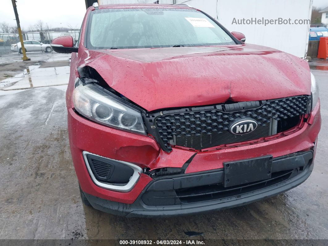 2018 Kia Sorento 2.4l Lx Red vin: 5XYPGDA36JG392536