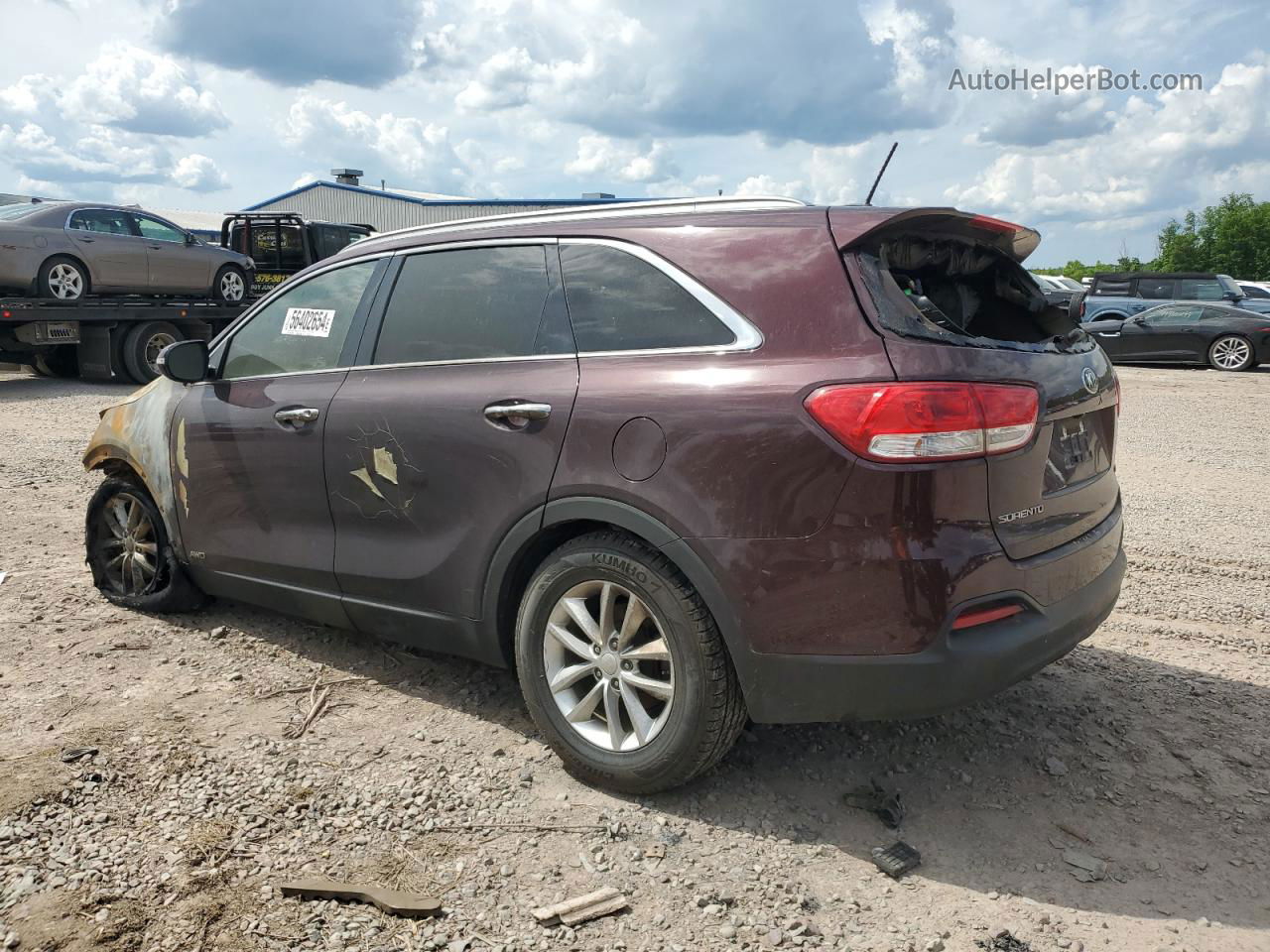 2017 Kia Sorento Lx Maroon vin: 5XYPGDA37HG323557