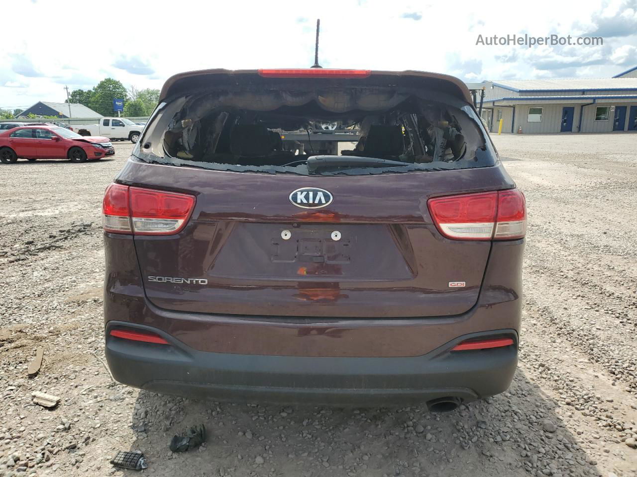 2017 Kia Sorento Lx Maroon vin: 5XYPGDA37HG323557