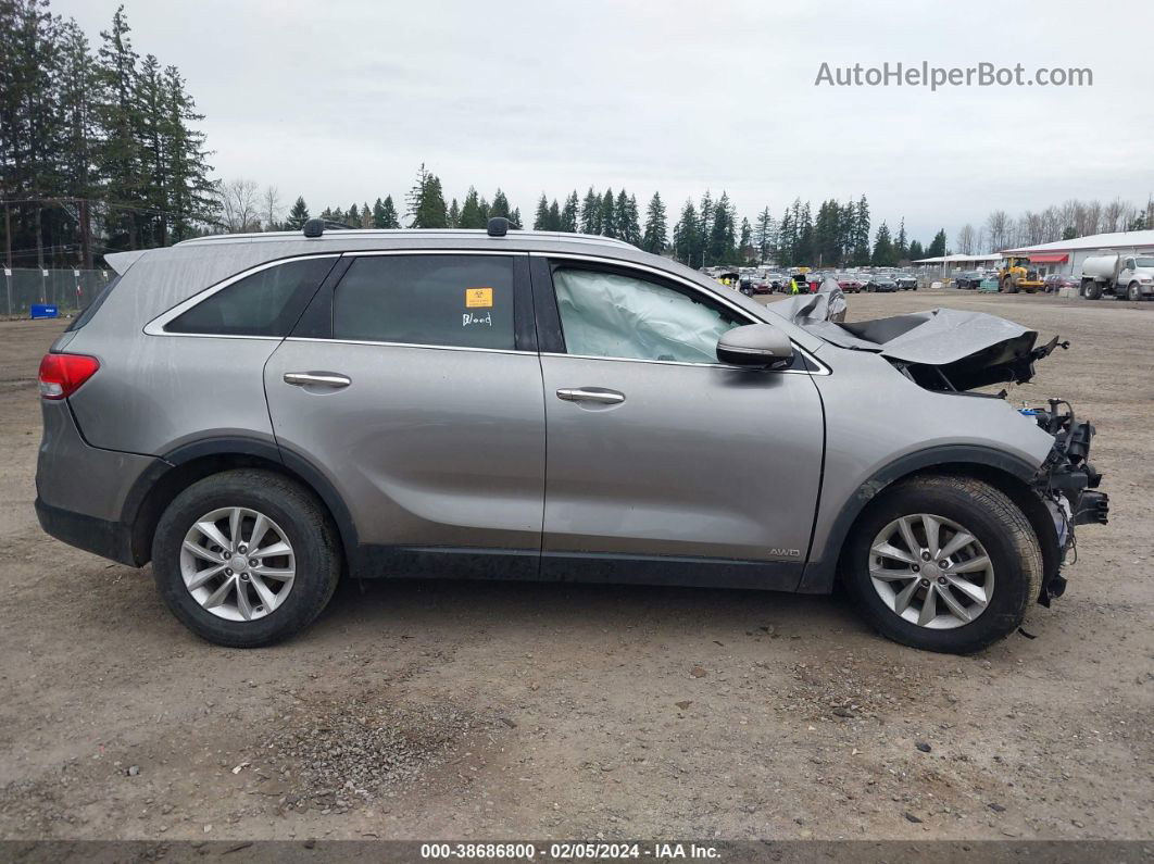 2018 Kia Sorento 2.4l Lx Gray vin: 5XYPGDA37JG349520