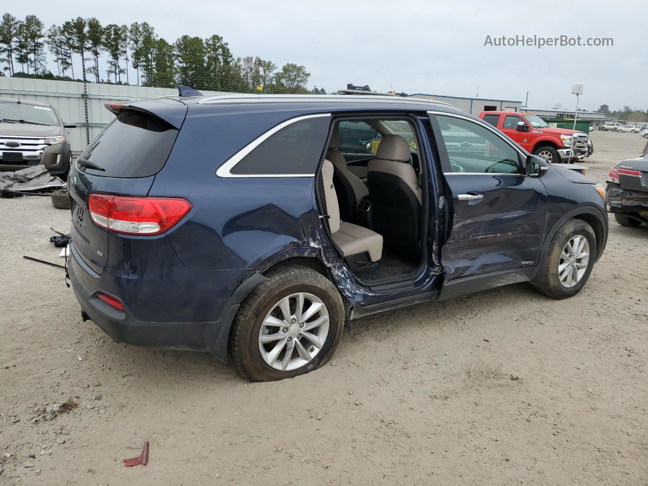 2018 Kia Sorento Lx Синий vin: 5XYPGDA37JG370173