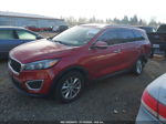 2018 Kia Sorento 2.4l Lx Red vin: 5XYPGDA37JG384476