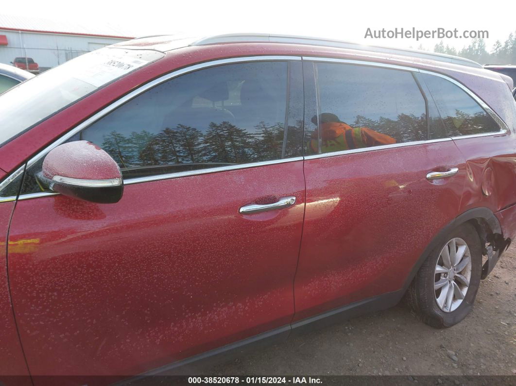 2018 Kia Sorento 2.4l Lx Red vin: 5XYPGDA37JG384476