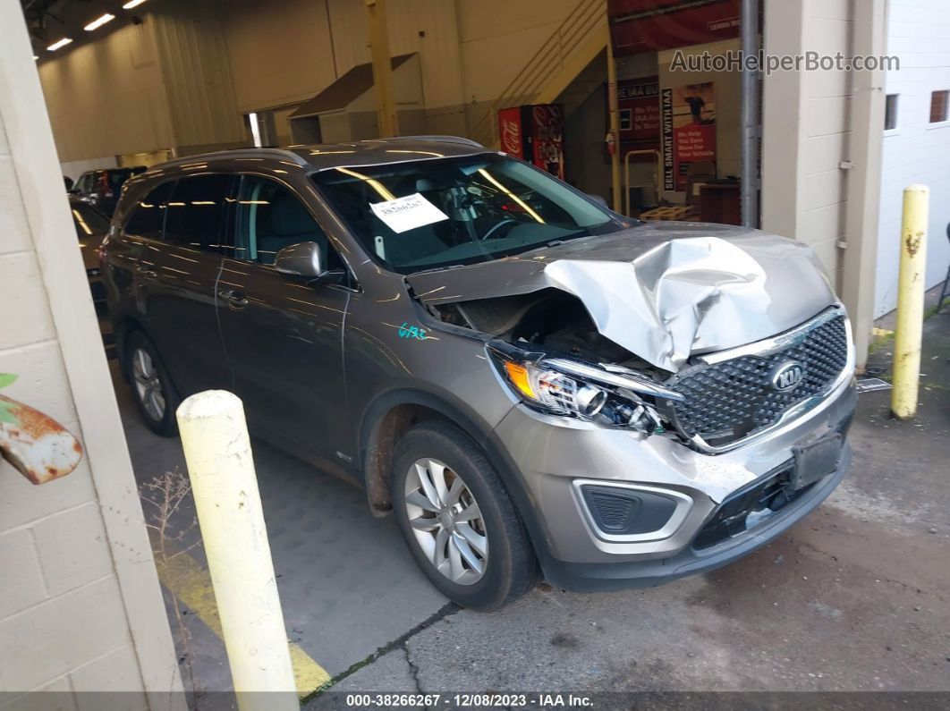 2018 Kia Sorento 2.4l Lx Gray vin: 5XYPGDA37JG407223