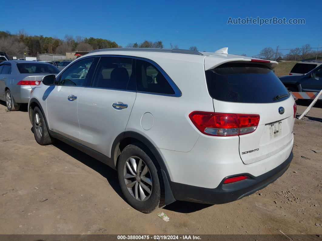 2018 Kia Sorento 2.4l Lx White vin: 5XYPGDA37JG415919