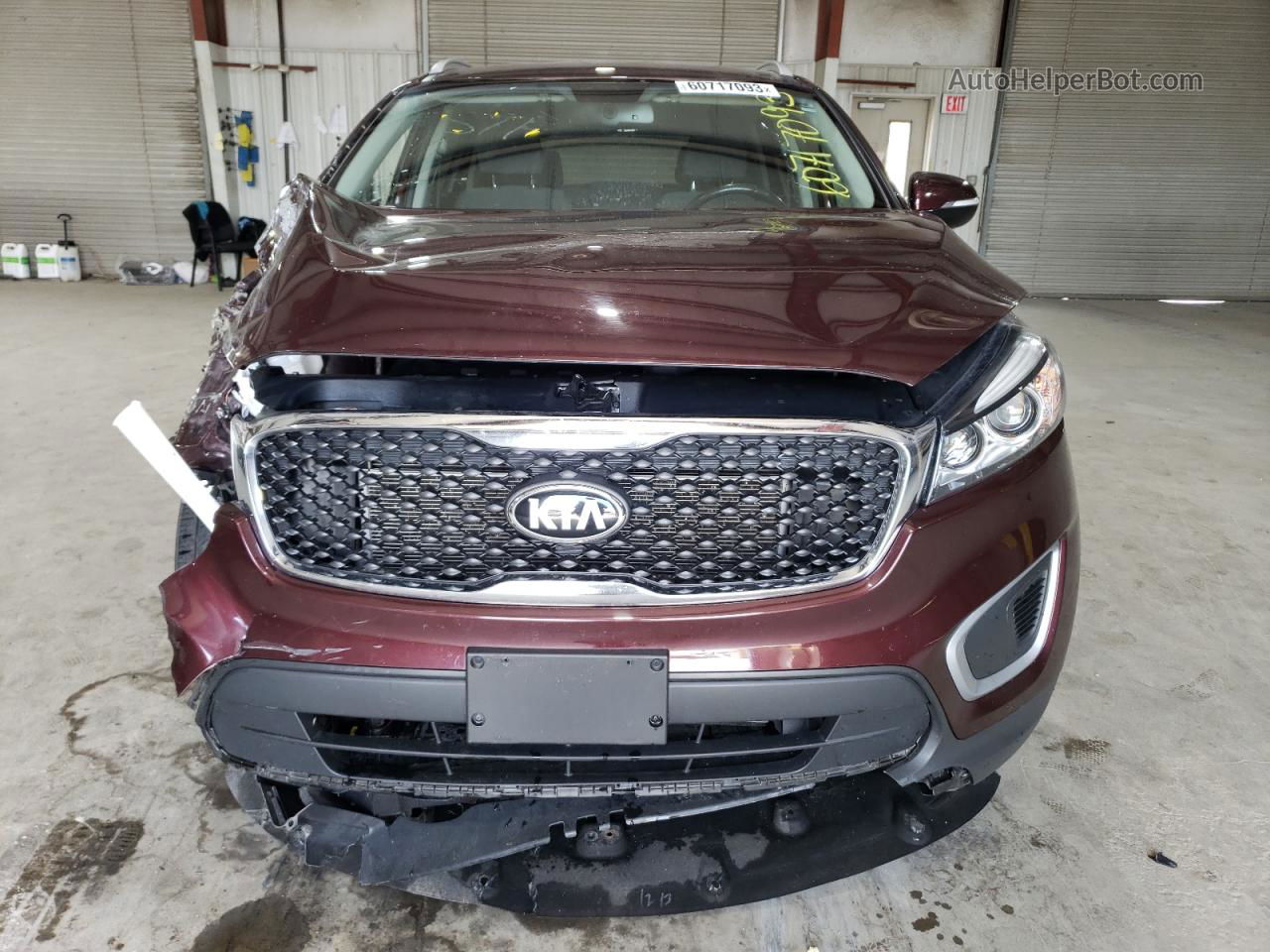 2018 Kia Sorento Lx Burgundy vin: 5XYPGDA37JG426029