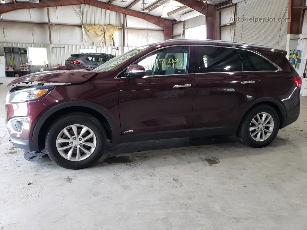 2018 Kia Sorento Lx Burgundy vin: 5XYPGDA37JG426029