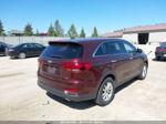 2020 Kia Sorento 2.4l Lx Burgundy vin: 5XYPGDA37LG644510