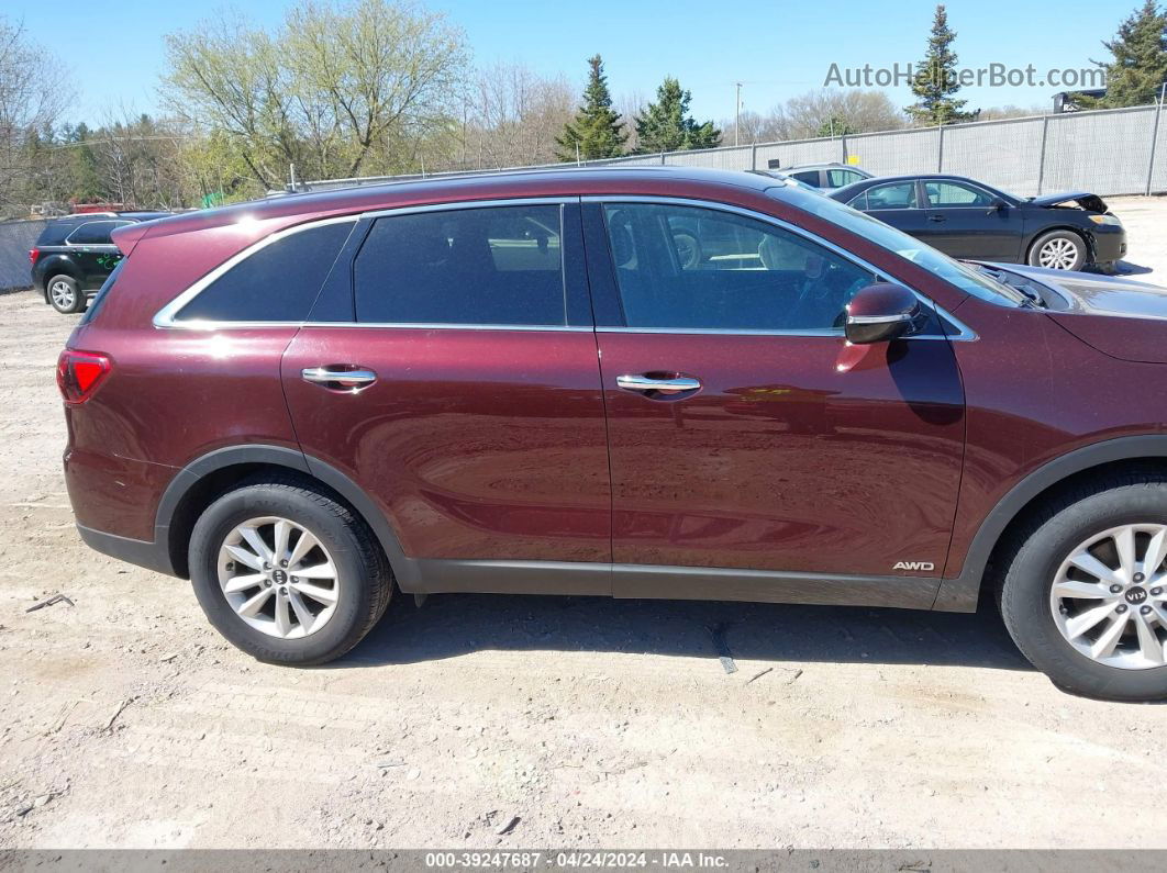 2020 Kia Sorento 2.4l Lx Burgundy vin: 5XYPGDA37LG644510