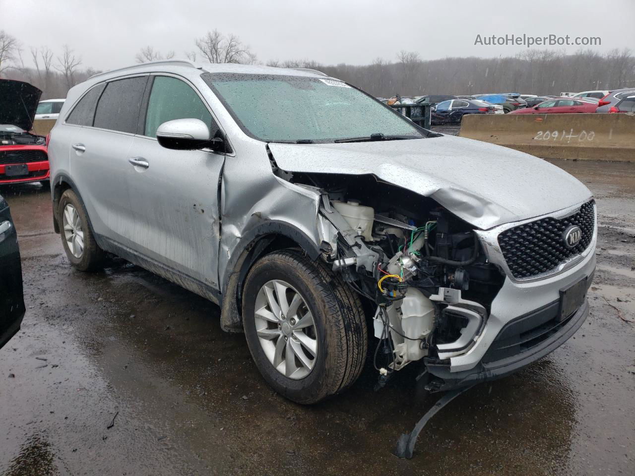 2017 Kia Sorento Lx Серебряный vin: 5XYPGDA38HG213763