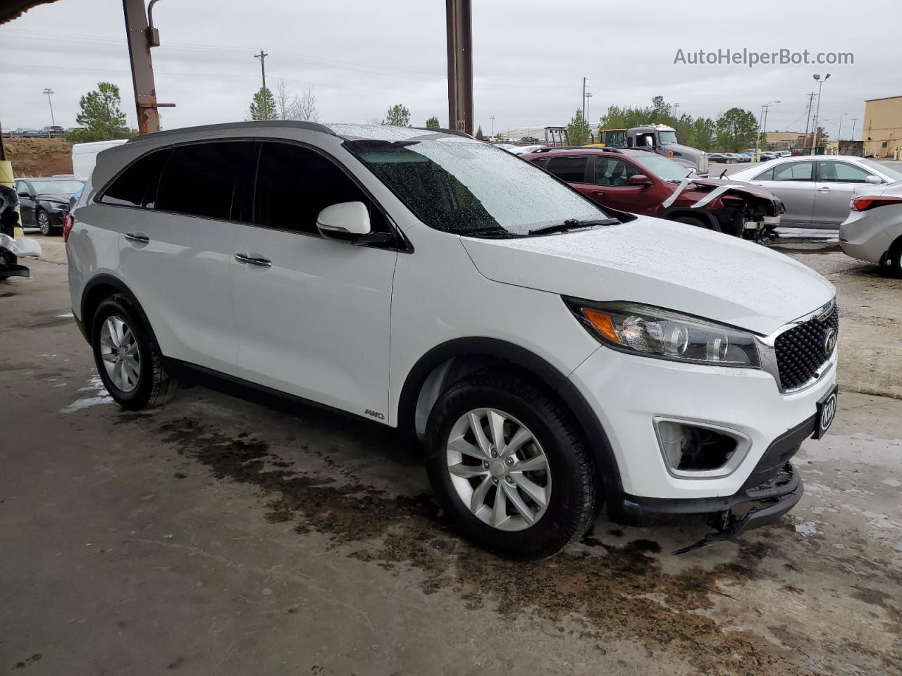 2017 Kia Sorento Lx White vin: 5XYPGDA39HG248070