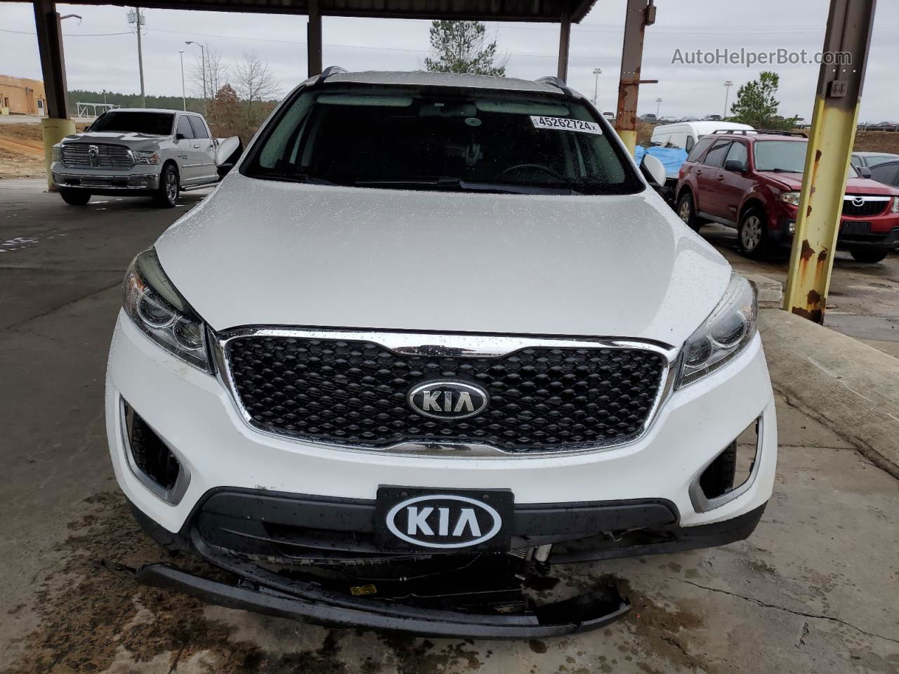 2017 Kia Sorento Lx White vin: 5XYPGDA39HG248070