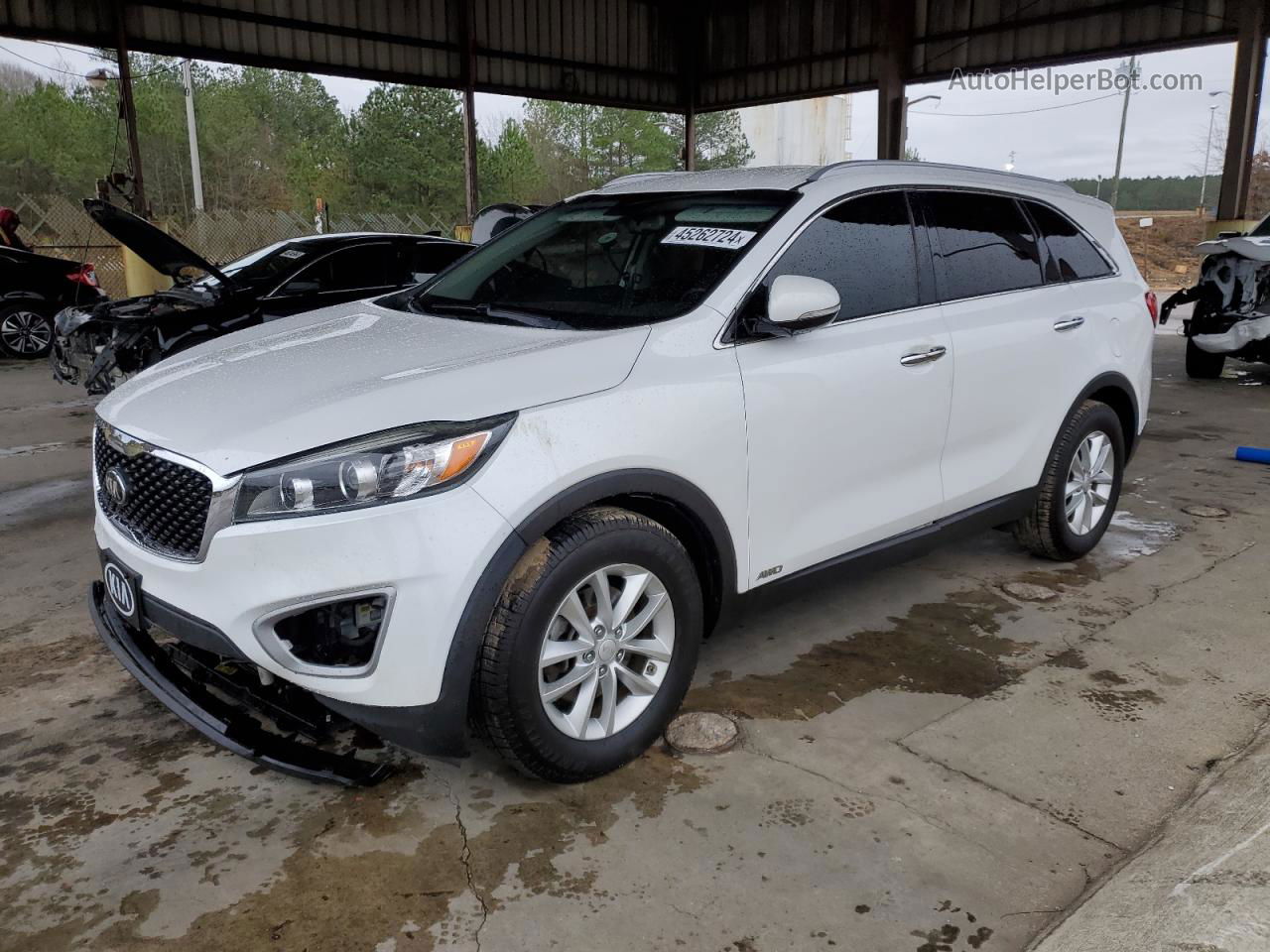 2017 Kia Sorento Lx White vin: 5XYPGDA39HG248070